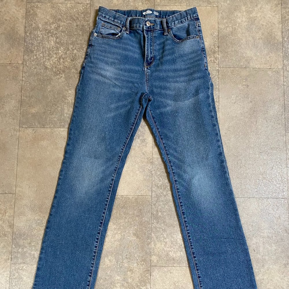 Old Navy Boy's Jeans, Straight Built-In Tough, Built-In Flex, Adjustable Waist